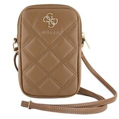 Guess Torebka GUWBZPSQSSGW brązowy|brown Zip Quilted 4G GUWBZPSQSSGW kaina ir informacija | Moteriškos rankinės | pigu.lt