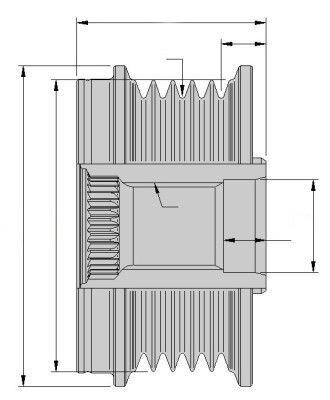 Alternatoriaus laisvojo rato sankaba Hella 9XU358039-021, 1 vnt. цена и информация | Auto reikmenys | pigu.lt