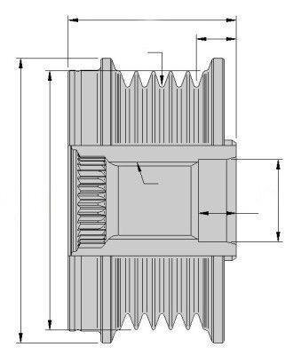 Alternatoriaus laisvojo rato sankaba Hella 9XU358039-021, 1 vnt. цена и информация | Auto reikmenys | pigu.lt