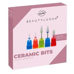 Комплект керамических насадок для маникюра Beautylush, 5 шт. цена и информация | Книпсер для ногтей NGHIA EXPORT NC-03  | pigu.lt