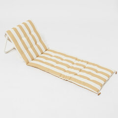 Atlošiamas paplūdimio gultas / kėdė Mango Bay Golden Sunnylife, smėlio цена и информация | Садовые стулья, кресла, пуфы | pigu.lt