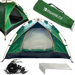 Палатка 4MWOOD CAM0002175-4, зеленый цена и информация | Палатки | pigu.lt