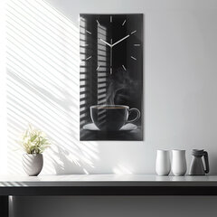 Sieninis laikrodis Puodelis juodos kavos kaina ir informacija | Laikrodžiai | pigu.lt