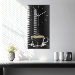 Sieninis laikrodis Juoda kava kaina ir informacija | Laikrodžiai | pigu.lt
