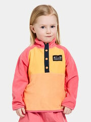 Детский шерстяной свитер Didriksons MONTE HALF BUTTON 3, кораллово-розовый цвет цена и информация | Свитеры, жилетки, пиджаки для девочек | pigu.lt