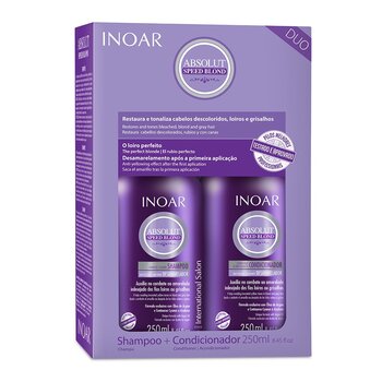 Prekė su pažeista pakuote. Geltonus tonus šalinantis plaukų priežiūros rinkinys Inoar Speed Blond Duo Kit: šampūnas, 250 ml + kondicionierius, 250 ml kaina ir informacija | Kvepalai ir kosmetika su pažeista pakuote | pigu.lt