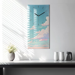 Sieninis laikrodis Pastelinė dangaus spalva цена и информация | Часы | pigu.lt