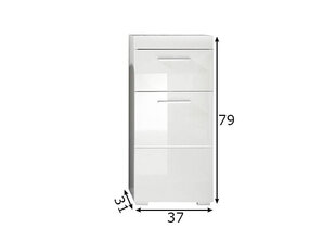 Vonios spintelė Trendteam Amanda, 37x31x79 cm, balta kaina ir informacija | Vonios spintelės | pigu.lt