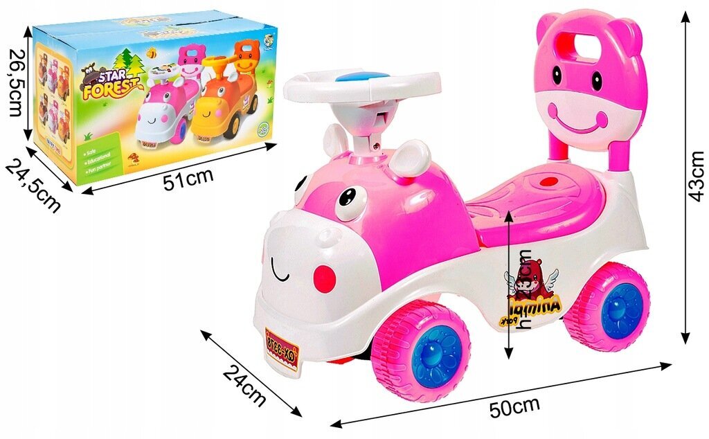 Paspiriama mašinėlė Fluxar G300 rožinė kaina ir informacija | Žaislai kūdikiams | pigu.lt