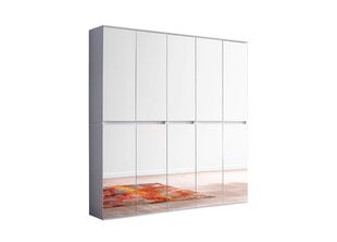 Prieškambario spintelė Trendteam Mirror, 185x34x191 cm, balta kaina ir informacija | Prieškambario spintos | pigu.lt