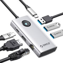 Orico 6in1 kaina ir informacija | Adapteriai, USB šakotuvai | pigu.lt