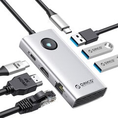 Orico 6in1 цена и информация | Адаптеры, USB-разветвители | pigu.lt