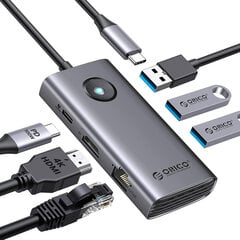 Orico 6in1  цена и информация | Адаптеры, USB-разветвители | pigu.lt