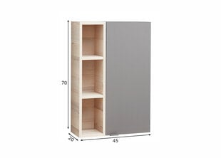 Верхний шкаф в ванную Pelipal 394, 45x20xH70 см, коричневый/серый цена и информация | Шкафчики для ванной | pigu.lt