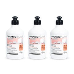 Organic People indų ploviklis su citrusinių vaisių ekstraktais, 3 x 500 ml цена и информация | Средства для мытья посуды | pigu.lt