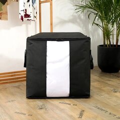 Коробка для постельного белья 2 шт., 50 см х 50 см х 36 см, черный цена и информация | Вешалки и мешки для одежды | pigu.lt