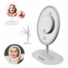 Зеркало косметическое HS-ML03 LED белое цена и информация | Косметички, косметические зеркала | pigu.lt