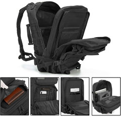 Тактический военный туристический рюкзак Omimar 45 л, черный цена и информация | Туристические, походные рюкзаки | pigu.lt