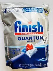 Finish Powerball Quantum капсулы для мытья посуды, 60 шт. цена и информация | Средства для мытья посуды | pigu.lt