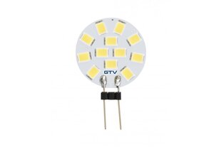 LED lemputė, G4, 3000K, 1,8 W, DC12V, 180°, 150lm kaina ir informacija | Elektros lemputės | pigu.lt