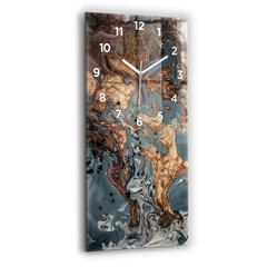Sieninis laikrodis Aukso marmuro abstrakcija kaina ir informacija | Laikrodžiai | pigu.lt