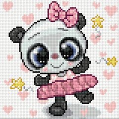 Deimantinė mozaika Panda Ballerina DP2479, 20x20 cm kaina ir informacija | Deimantinės mozaikos | pigu.lt