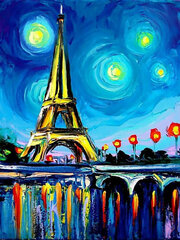 Deimantinė mozaika Wizardi Paris Colors, 15x20 cm kaina ir informacija | Deimantinės mozaikos | pigu.lt