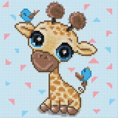 Deimantinė mozaika Wizard Baby Giraffe, 20x20 cm kaina ir informacija | Deimantinės mozaikos | pigu.lt