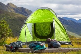 Палатка High Peak Mesos 4, зеленая цена и информация | Палатки | pigu.lt