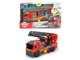Žaislinis Ugniagesių automobilis su kopėčiomis Mercedes Benz Dickie Toys, raudonas kaina ir informacija | Žaislai berniukams | pigu.lt