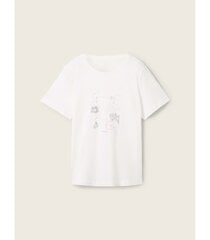 Tom Tailor marškinėliai moterims 1040544*10320, balti kaina ir informacija | Marškinėliai moterims | pigu.lt