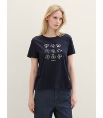 Tom Tailor marškinėliai moterims 1040544*10668, mėlyni kaina ir informacija | Marškinėliai moterims | pigu.lt