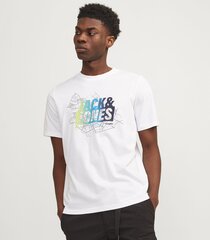 Jack & Jones мужская футболка 12257908*02, белая цена и информация | Футболка мужская | pigu.lt