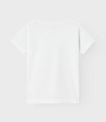 Name It marškinėliai mergaitėms 13230481*02, balti kaina ir informacija | Marškinėliai mergaitėms | pigu.lt