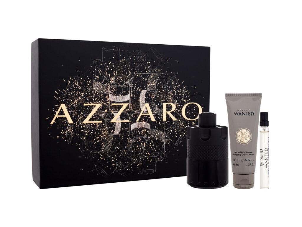 Rinkinys Azzaro vyrams: kvapusis vanduo EDP 100ml + šampūnas/dušo želė 75 ml + kvapusis vanduo EDP 10 ml. цена и информация | Kvepalai vyrams | pigu.lt