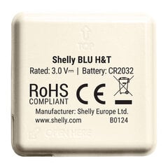 Temperature and humidity sensor Shelly Blu H&T Black (ivory) kaina ir informacija | Stebėjimo kameros | pigu.lt