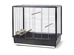 Клетка для попугаев Noah Knock Down 80x50x70cm серебристая/чёрная цена и информация | Скворечники, кормушки, клетки | pigu.lt