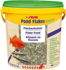 Полнорационный корм Pond Flakes Nature 10л/1,6кг, Sera цена и информация | Корм для рыб | pigu.lt
