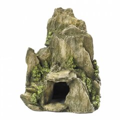 Аквариумный декор Камень с мхом ML 19см зеленый цена и информация | Аквариумные растения и декорации | pigu.lt