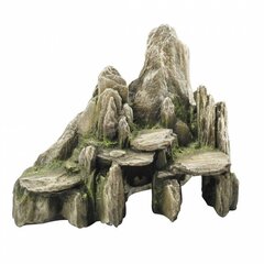 Аквариумный декор Камень с мхом 25,5x15,5x20см зеленый цена и информация | Аквариумные растения и декорации | pigu.lt