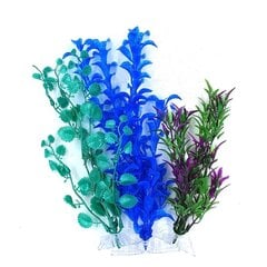 Пластиковое растение PL-132 3шт цена и информация | Аквариумные растения и декорации | pigu.lt