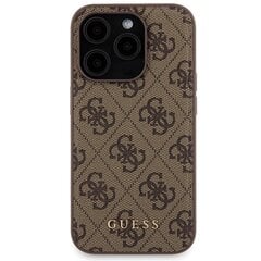 Zestaw Guess GUBPM5P15L4GEMGW iPhone 15 Pro 6.1" hardcase + Powerbank 5000mAh MagSafe brązowy|brown 4G Metal Logo цена и информация | Чехлы для телефонов | pigu.lt