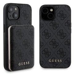 Zestaw Guess GUBPM5P15S4GEMGK iPhone 15 6.1" hardcase + Powerbank 5000mAh MagSafe czarny|black 4G Metal Logo цена и информация | Чехлы для телефонов | pigu.lt