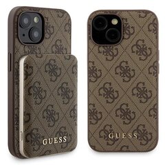 Zestaw Guess GUBPM5P15S4GEMGW iPhone 15 6.1" hardcase + Powerbank 5000mAh MagSafe brązowy|brown 4G Metal Logo цена и информация | Чехлы для телефонов | pigu.lt