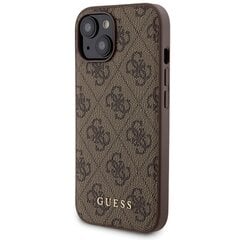 Zestaw Guess GUBPM5P15S4GEMGW iPhone 15 6.1" hardcase + Powerbank 5000mAh MagSafe brązowy|brown 4G Metal Logo цена и информация | Чехлы для телефонов | pigu.lt