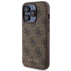 Zestaw Guess GUBPM5P15X4GEMGW iPhone 15 Pro Max 6.7" hardcase + Powerbank 5000mAh MagSafe brązowy|brown 4G Metal Logo цена и информация | Чехлы для телефонов | pigu.lt