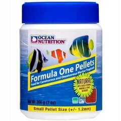 Maistas jūrų žuvims Ocean Nutrition Formula One Pellets S, 200 g kaina ir informacija | Maistas žuvims | pigu.lt