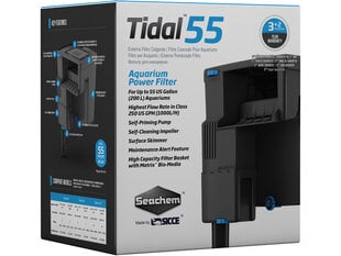 Kaskadinis filtras Seachem Tidal 55 1,2L, juodas kaina ir informacija | Akvariumai ir jų įranga | pigu.lt