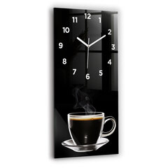 Sieninis laikrodis Juoda kava цена и информация | Часы | pigu.lt