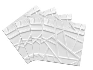 3D lubų apdailos plokštės Line Balta 3m2 - Už 12 vnt. Deccart цена и информация | Элементы декора для стен, потолка | pigu.lt